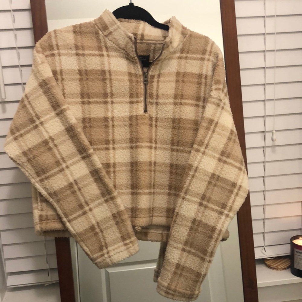 Cropped Fleece Sweatshirt